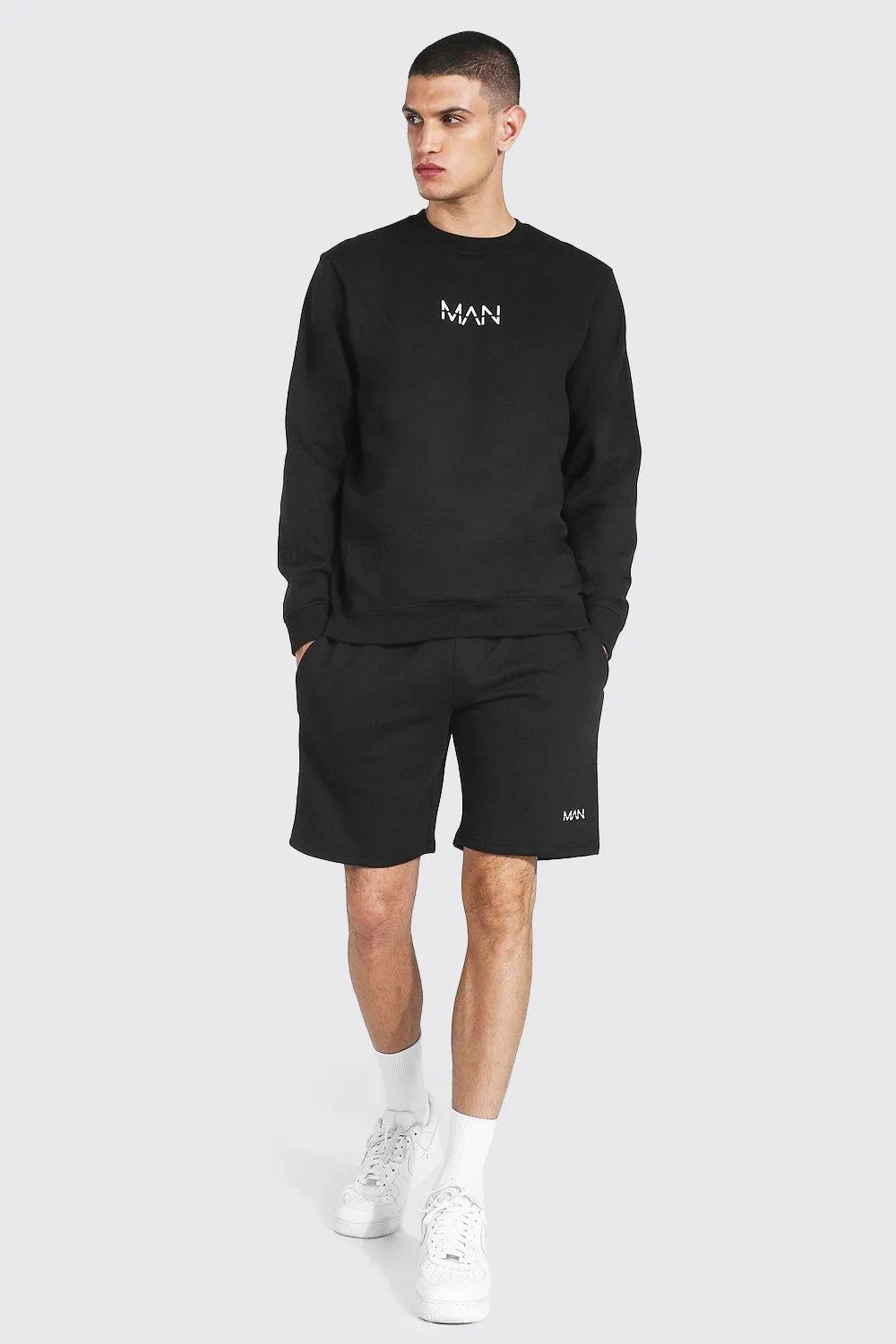 Original Man Short Sweat Tracksuit | boohooMAN UK