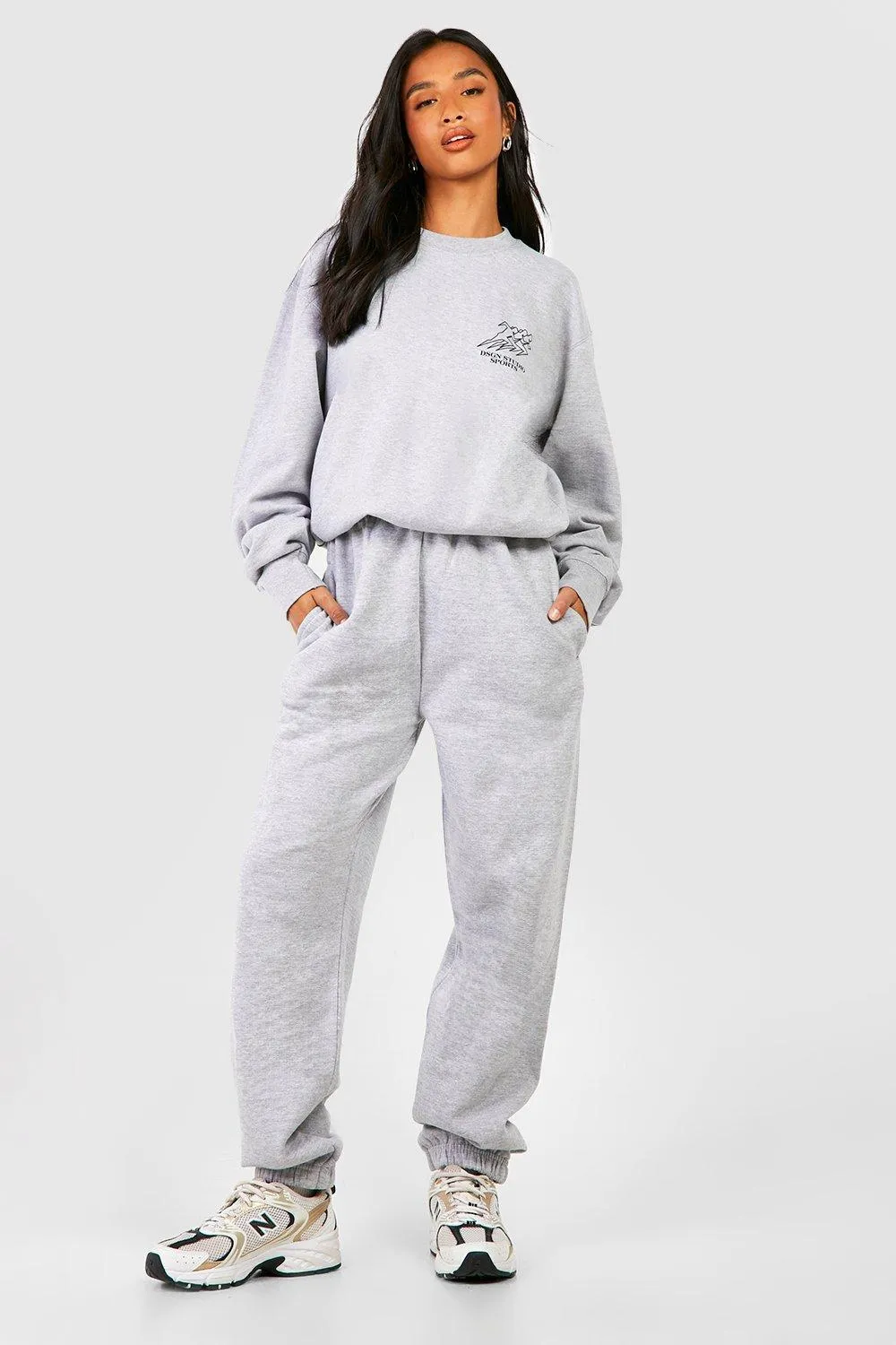 Petite Printed Sweatshirt Tracksuit