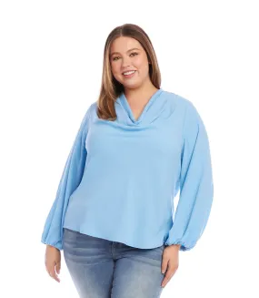 Plus Size Cowl Neck Top