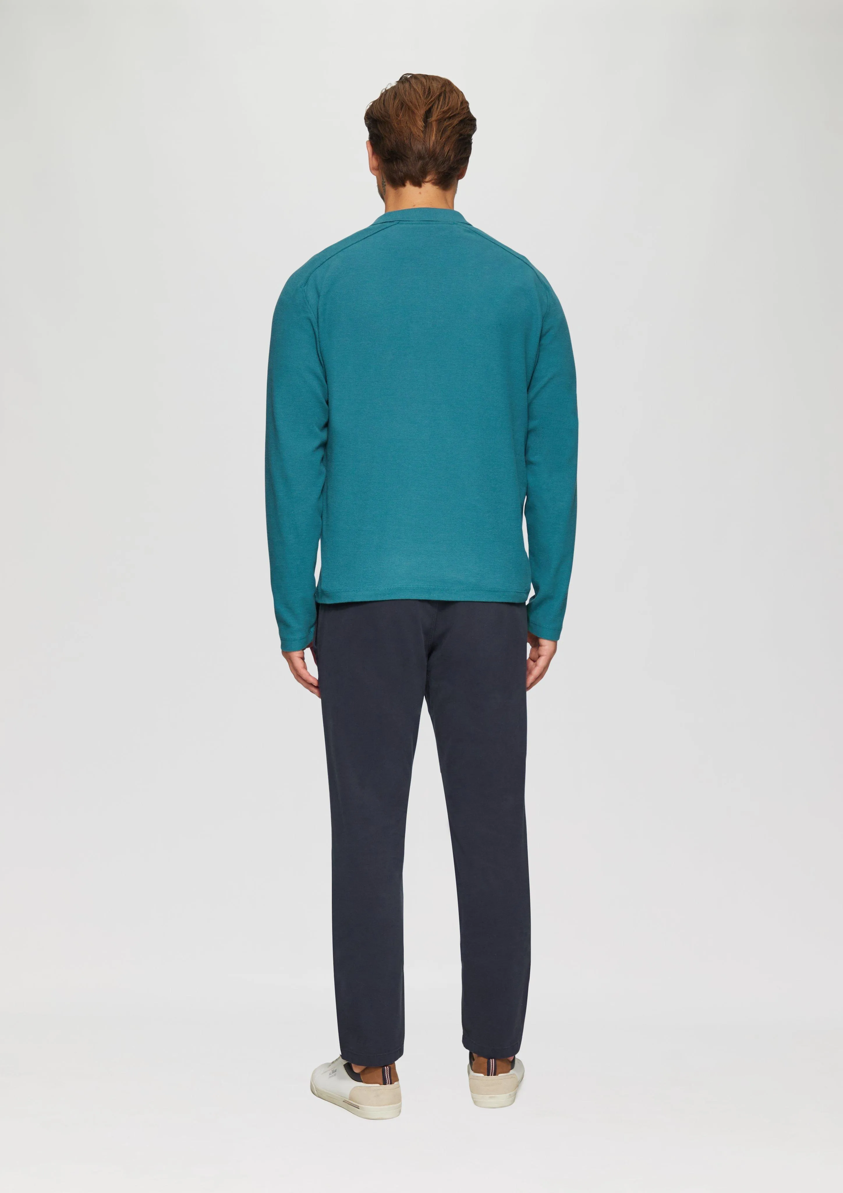 Regular fit: textured chinos made of stretch cotton