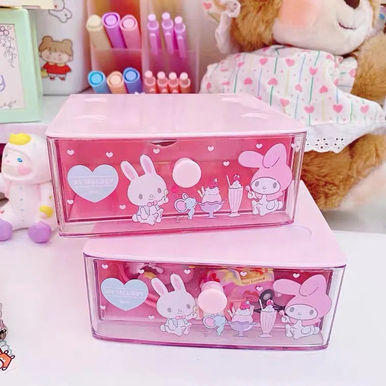 Sanrio style mini drawer organizer