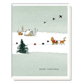 Santa on the Move Holiday Boxed Cards