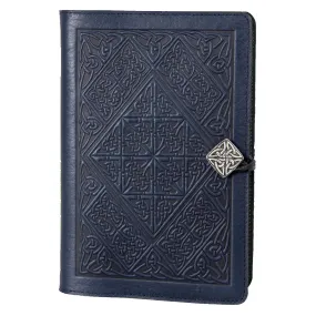 Small Leather Journal - Celtic Diamond in Navy