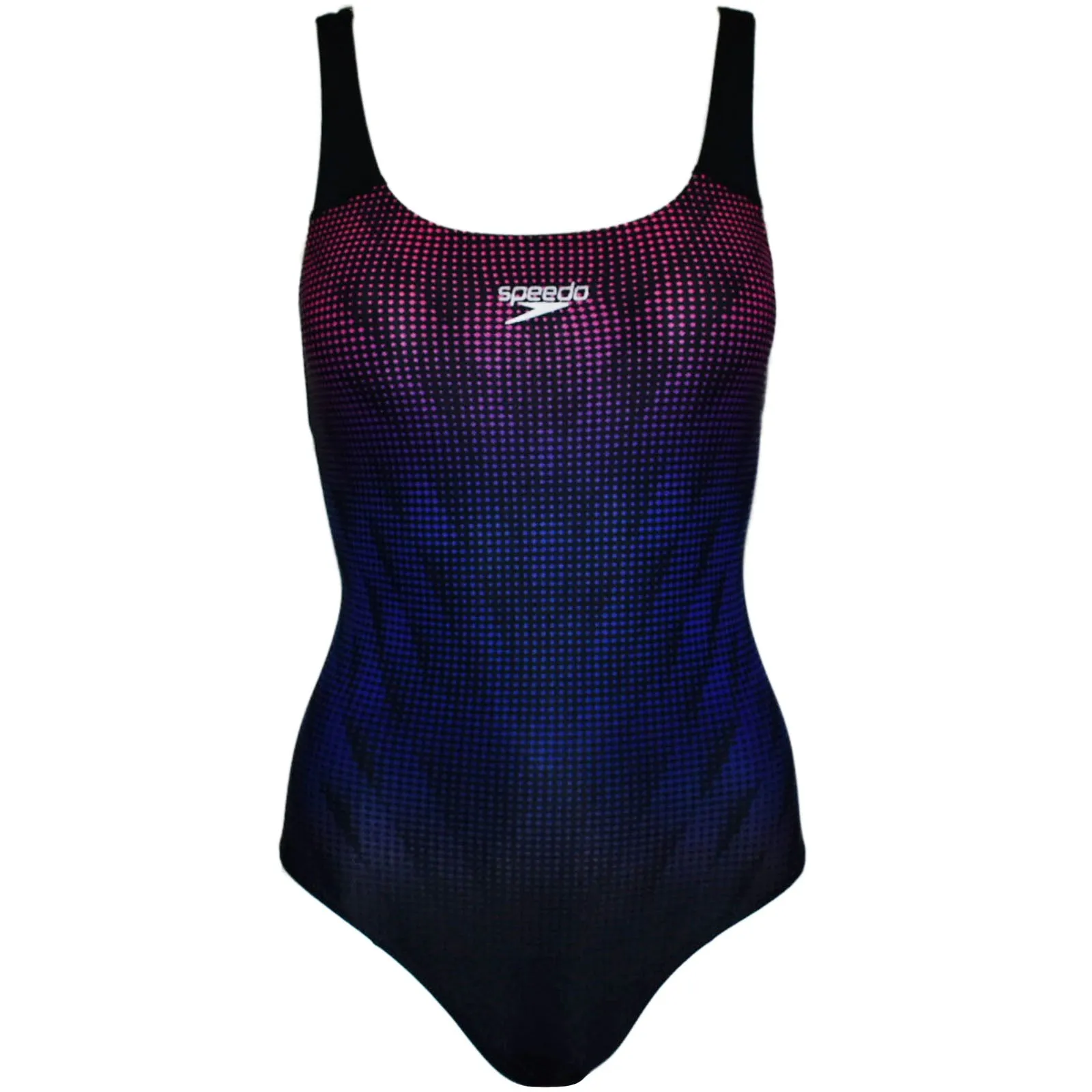 Speedo Womens Digital Placement Powerback Swimming Costume - Black