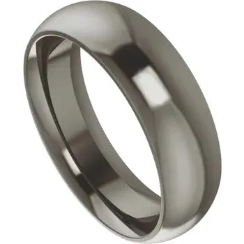 Titanium Comfort Fit Half Round Wedding Band