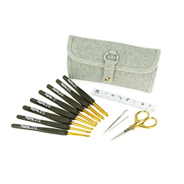 Tulip Crochet Hooks, Etimo Premium Gold (13 Piece Set)