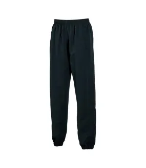 Unisex adult cuffed tracksuit bottoms black Tombo