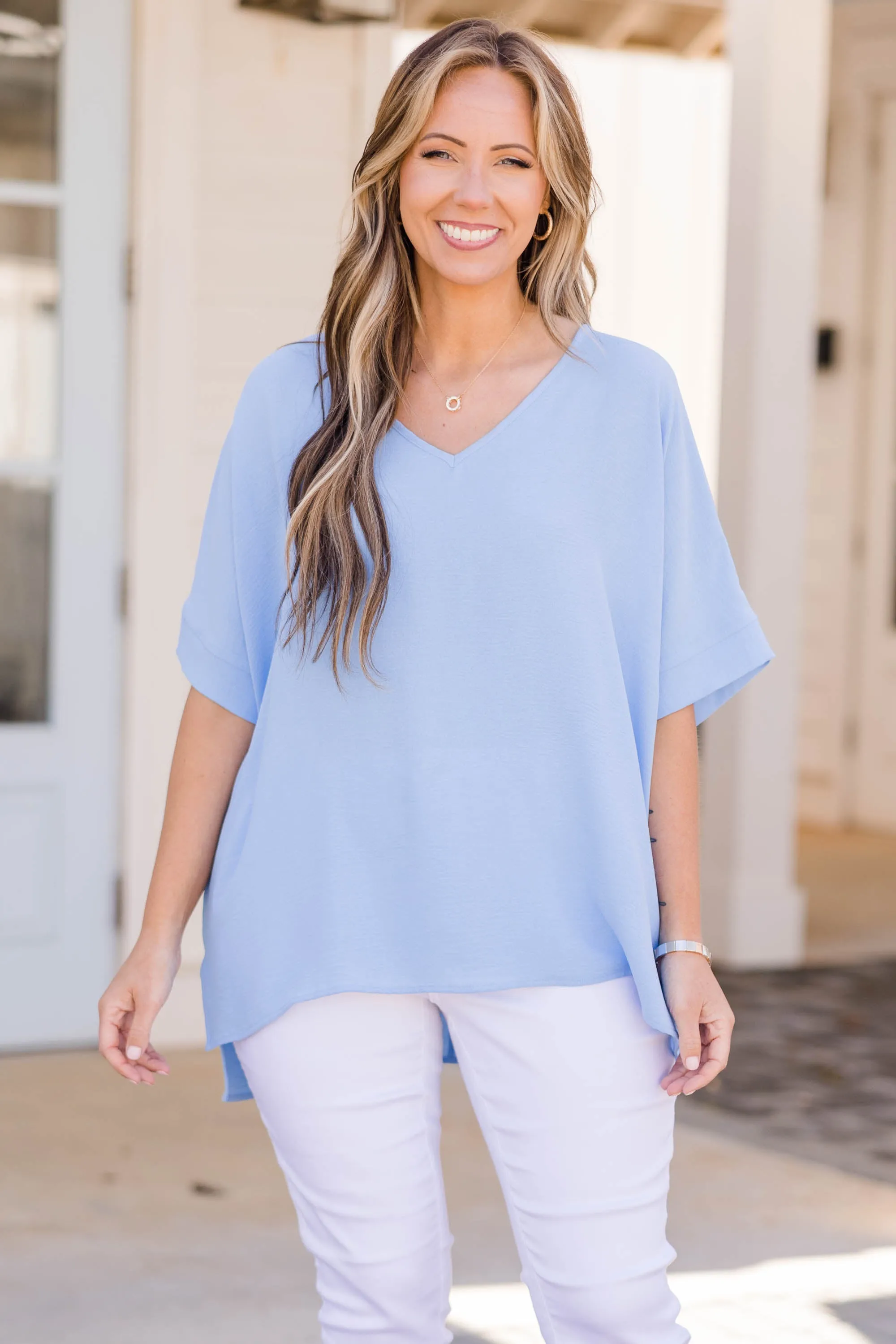 Weekend Wardrobe Top, Spring Blue