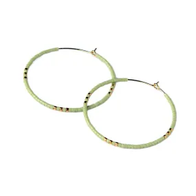 Zoe Hoops Large - Pistachio